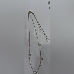 Kendra Scott Silver Necklace with Clear Accents